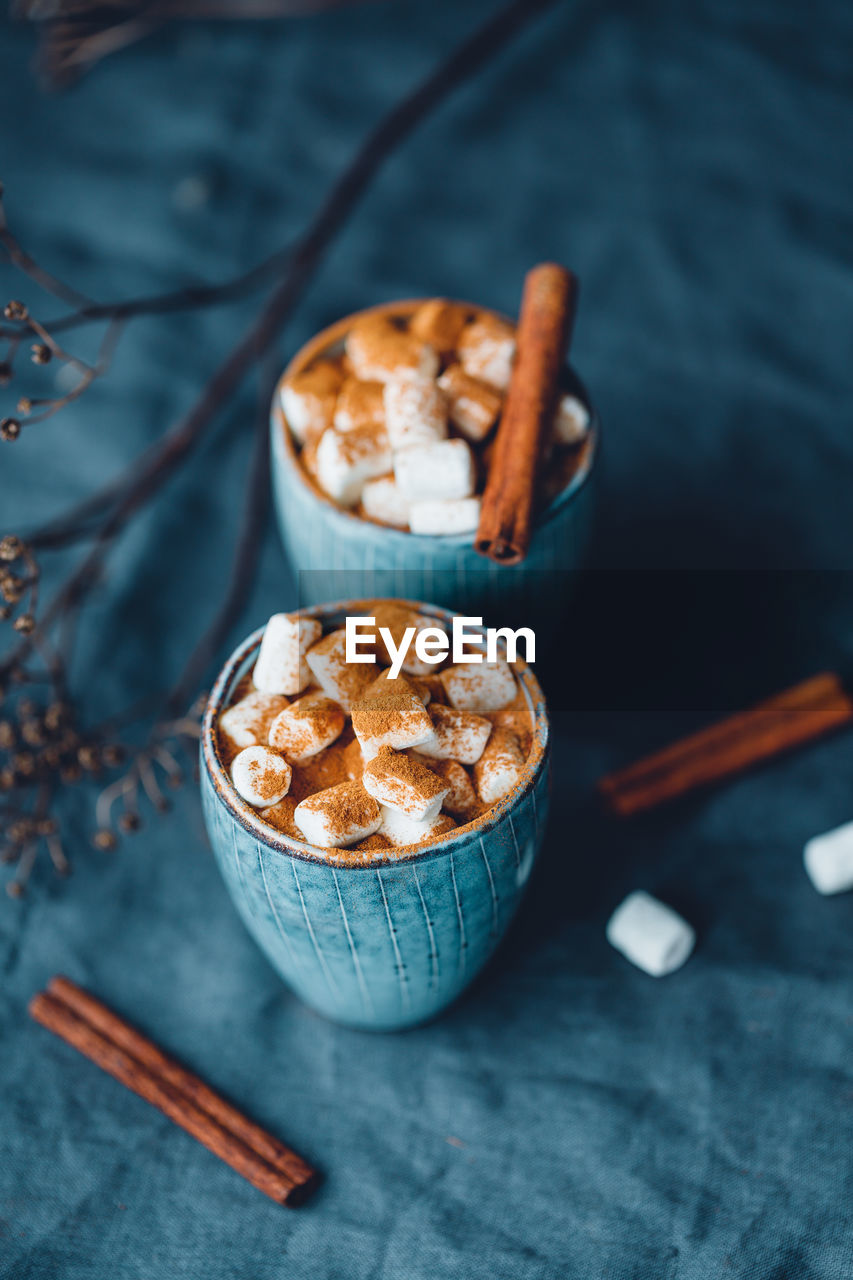 Close-up of hot chocolate on table