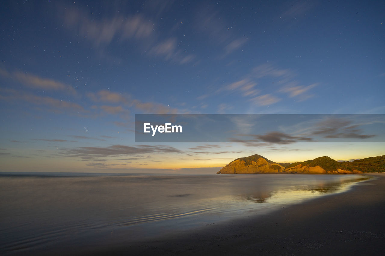 SCENIC VIEW OF SEA DURING SUNSET