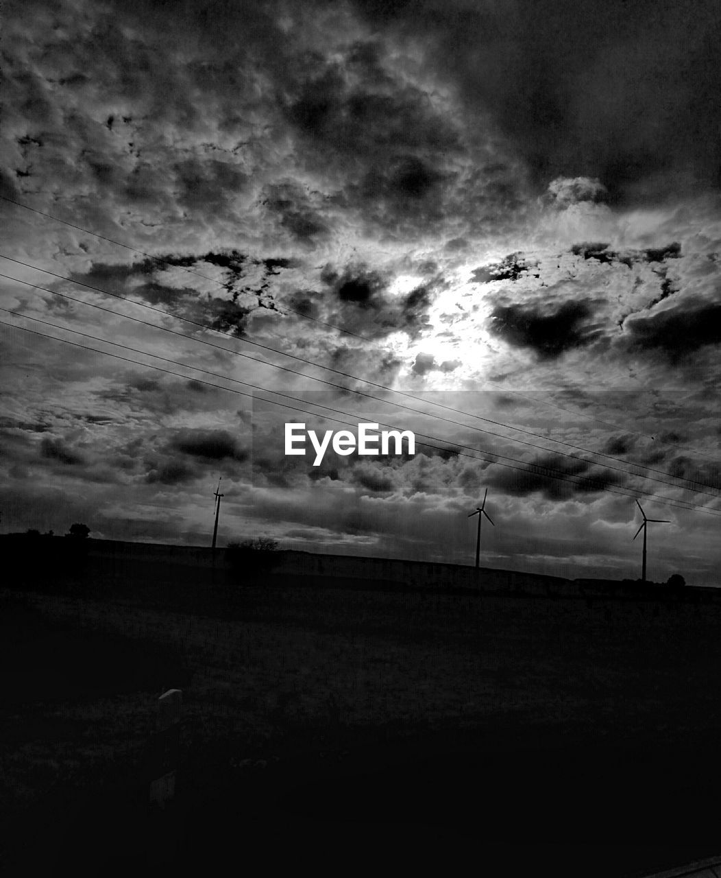 WIND TURBINES ON FIELD