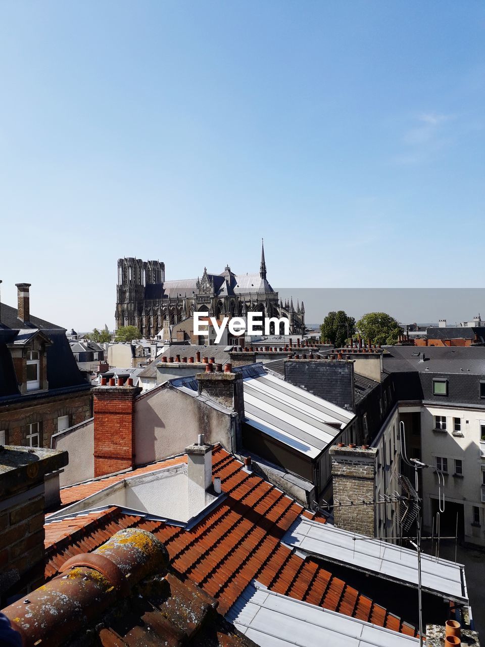 Blue sky of reims , france