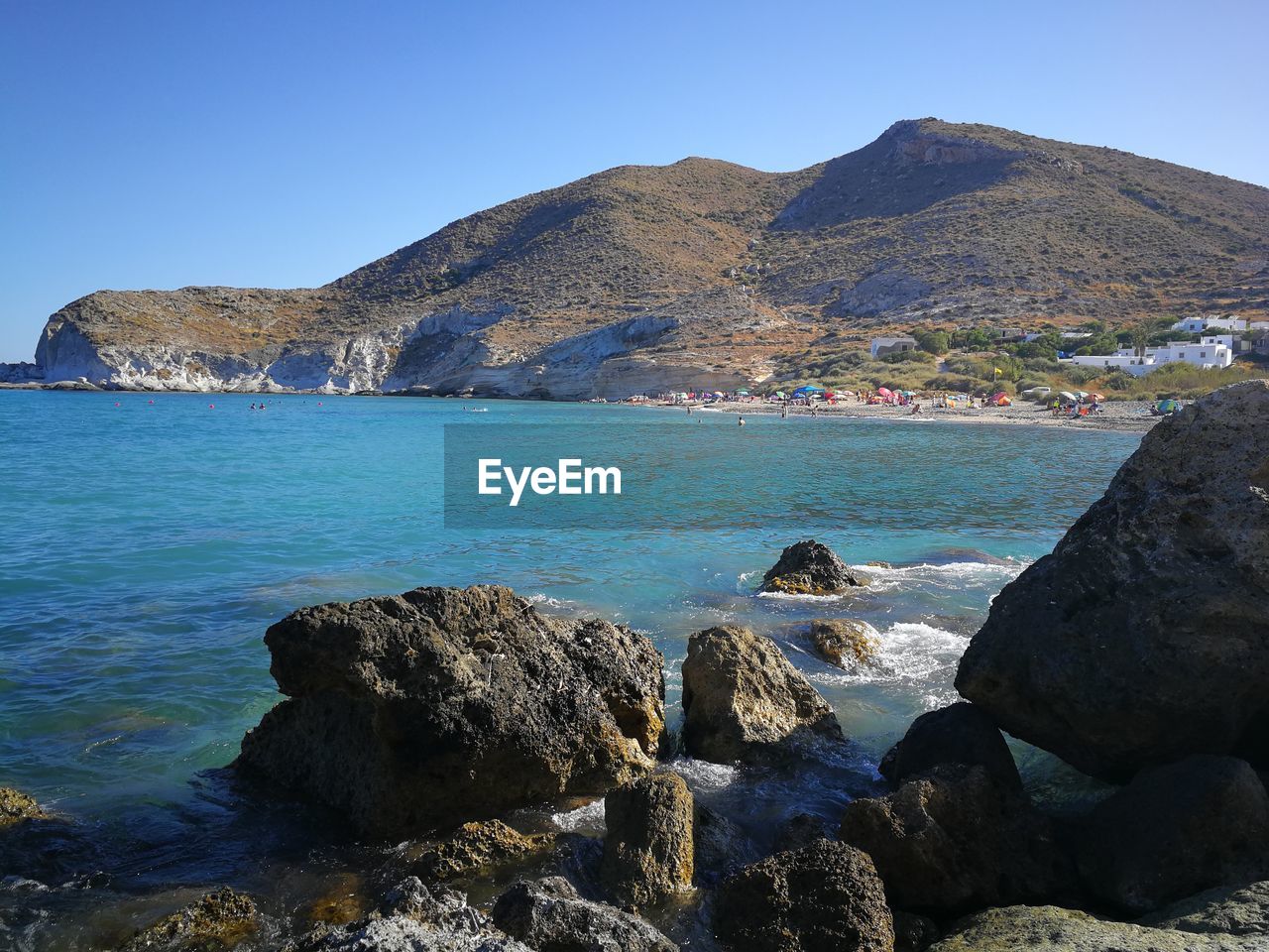 SCENIC VIEW OF SEA AND ROCKS