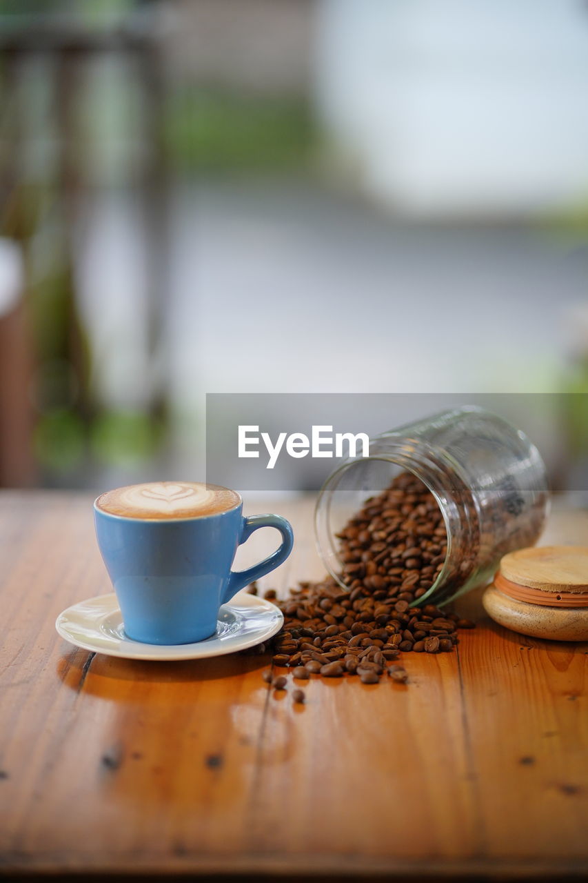 Close-up of coffee on table