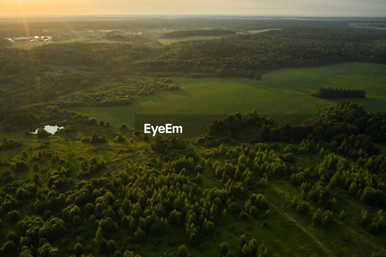 Beautiful aerial landscape on green backdrop. beautiful scenery. beautiful natural landscape