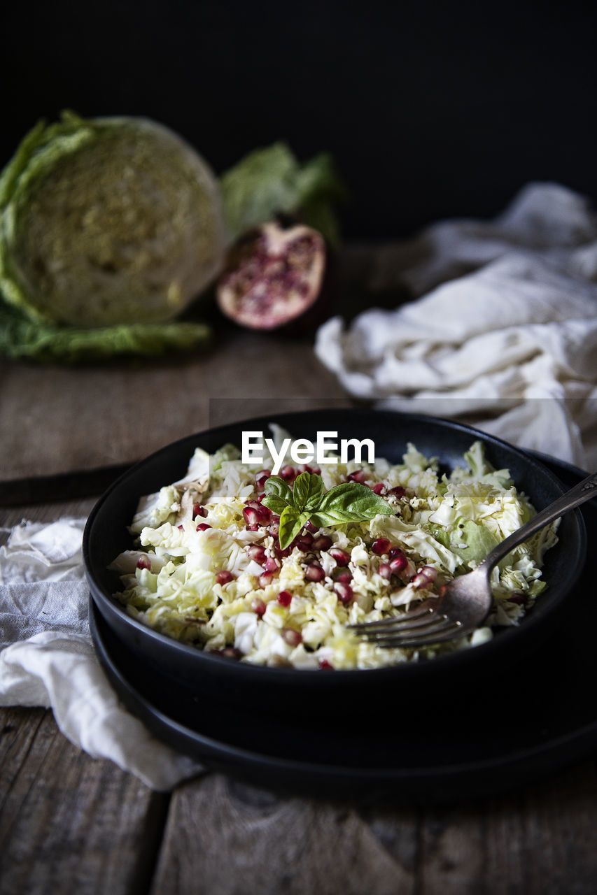 Cabbage and pomegranate salad