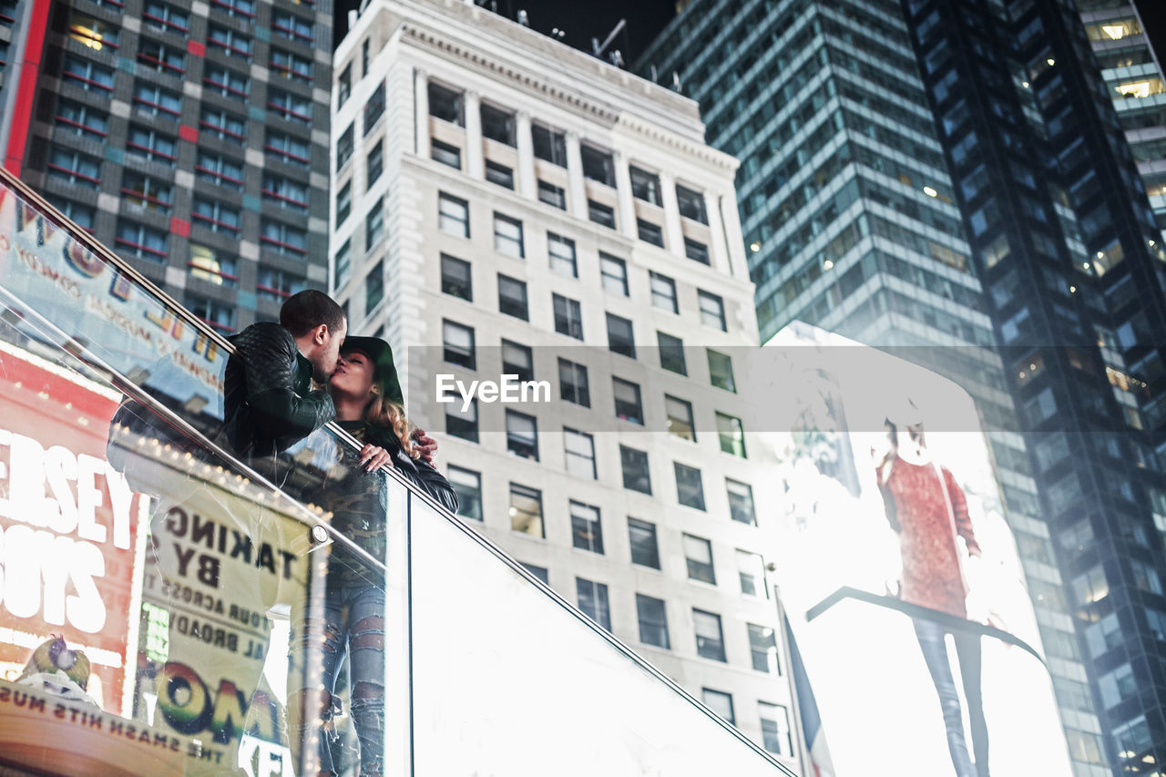 Young couple enjoying a night out in the city