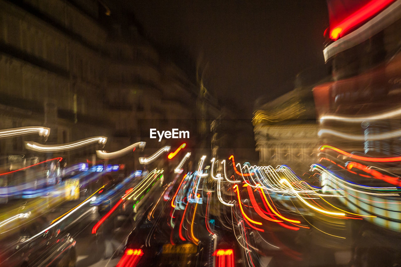 LIGHT TRAILS AT NIGHT