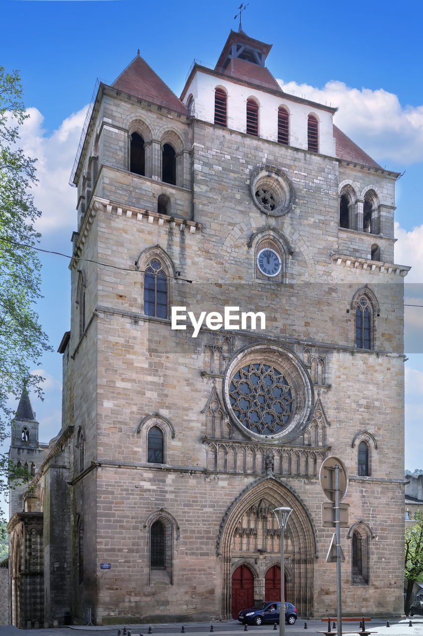 Cahors cathedral is a roman catholic church located in the town of cahors, occitanie, france. facade