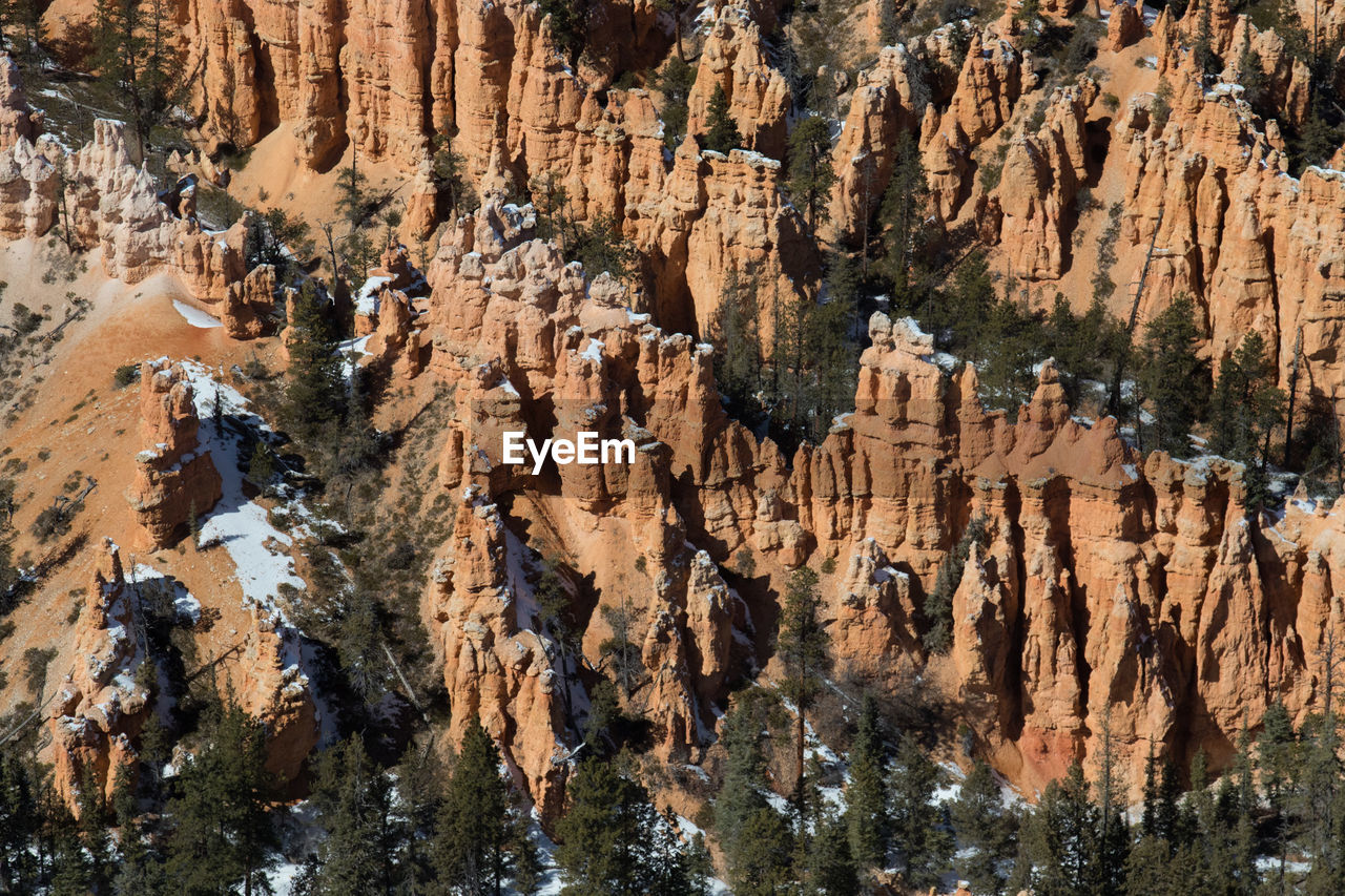 Panoramic view of rock formations