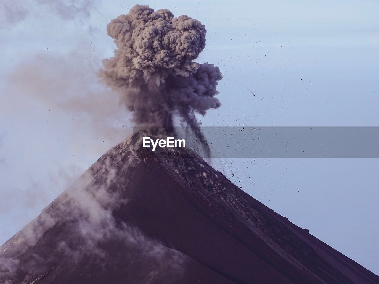 Volcanic mountain against sky