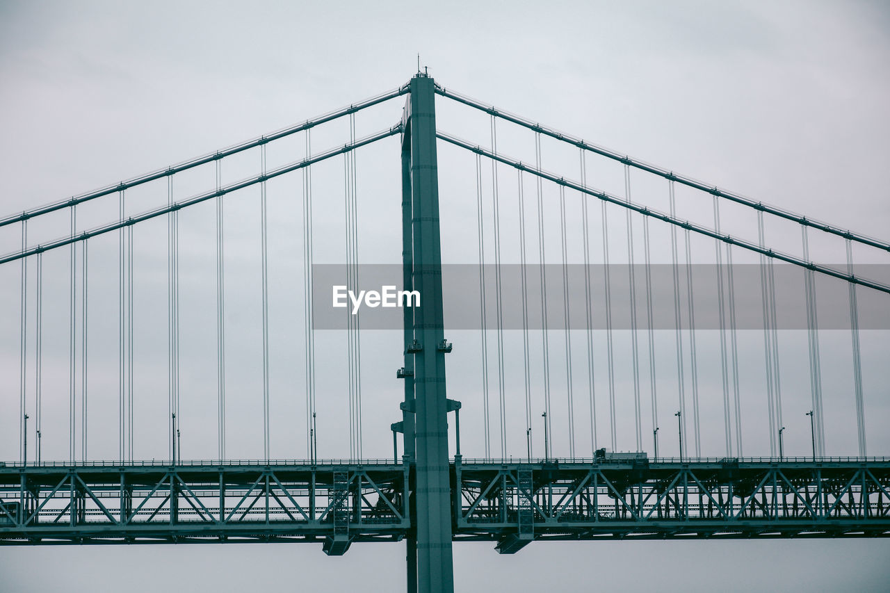 Low angle view of onaruto bridge against sky