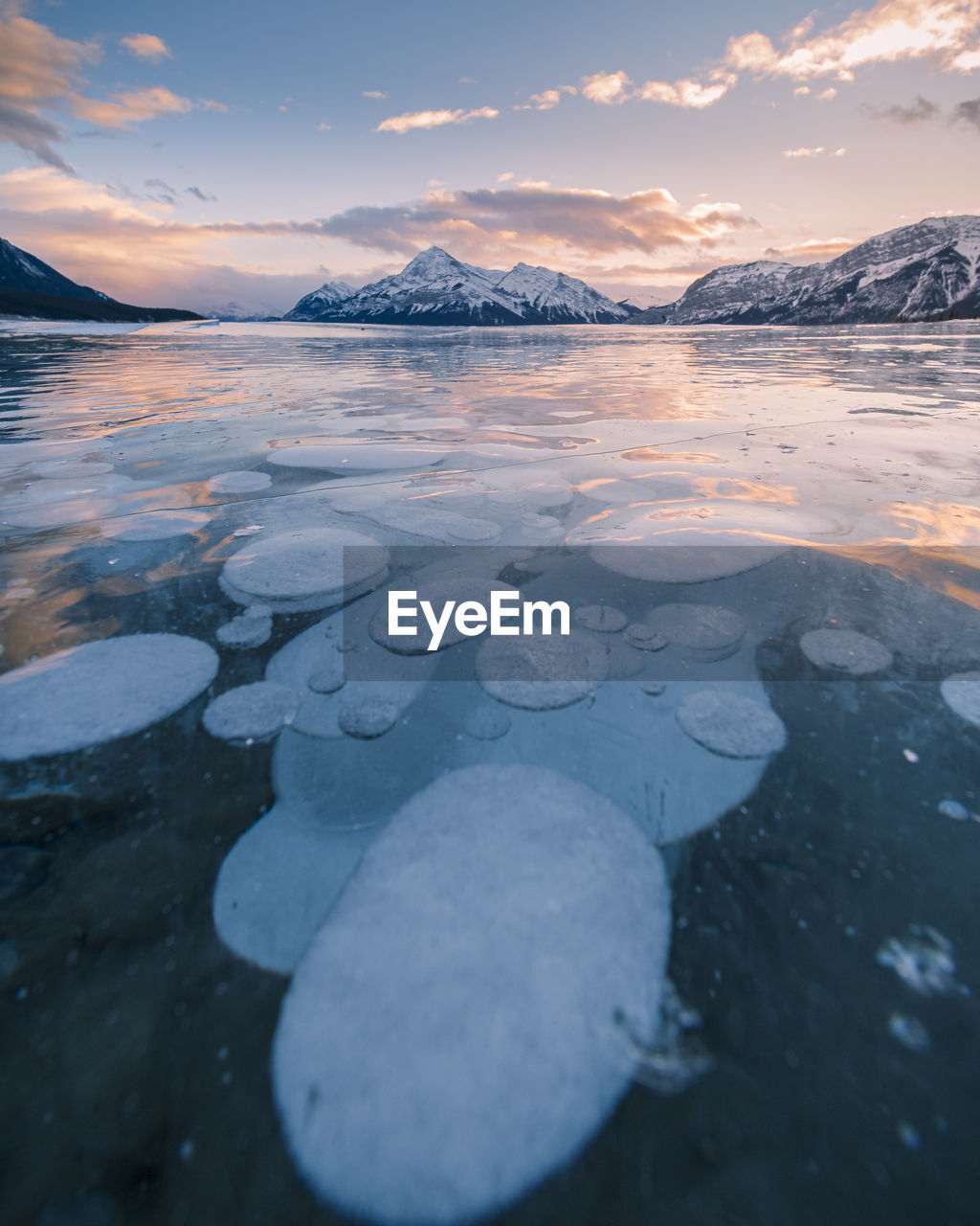 Methane bubble abraham lake, alberta