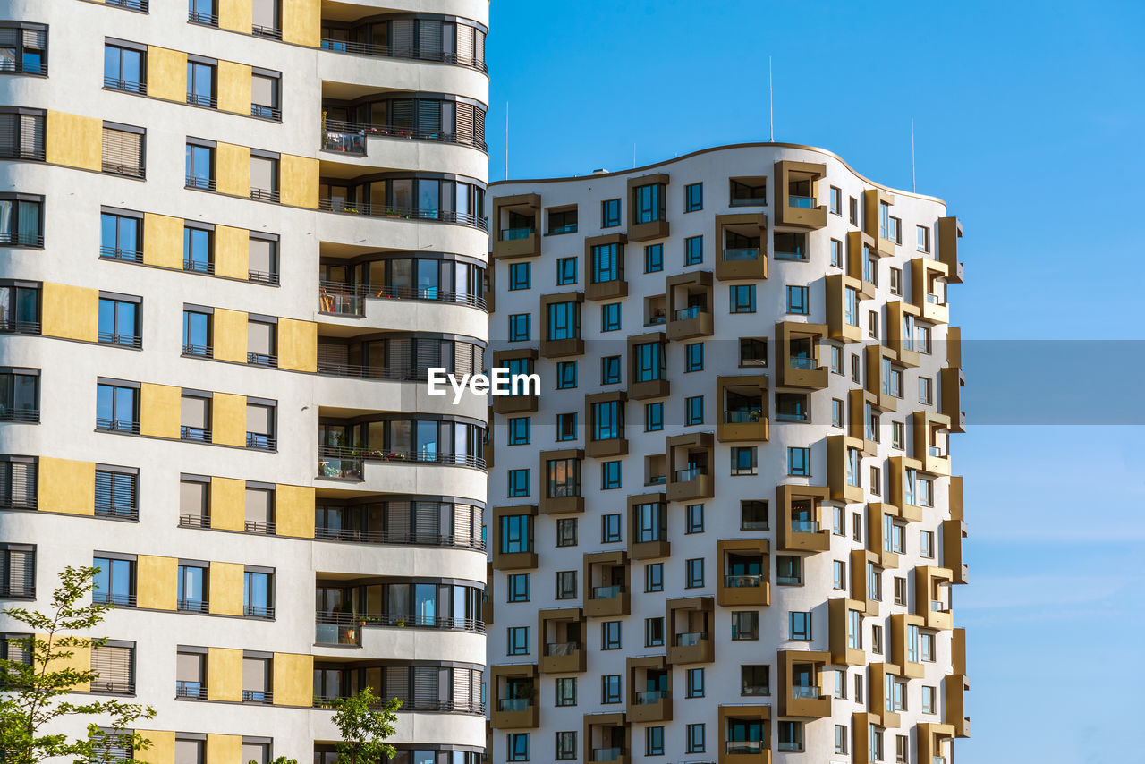 Detail of some high-rise residential buildings seen in munich, germany