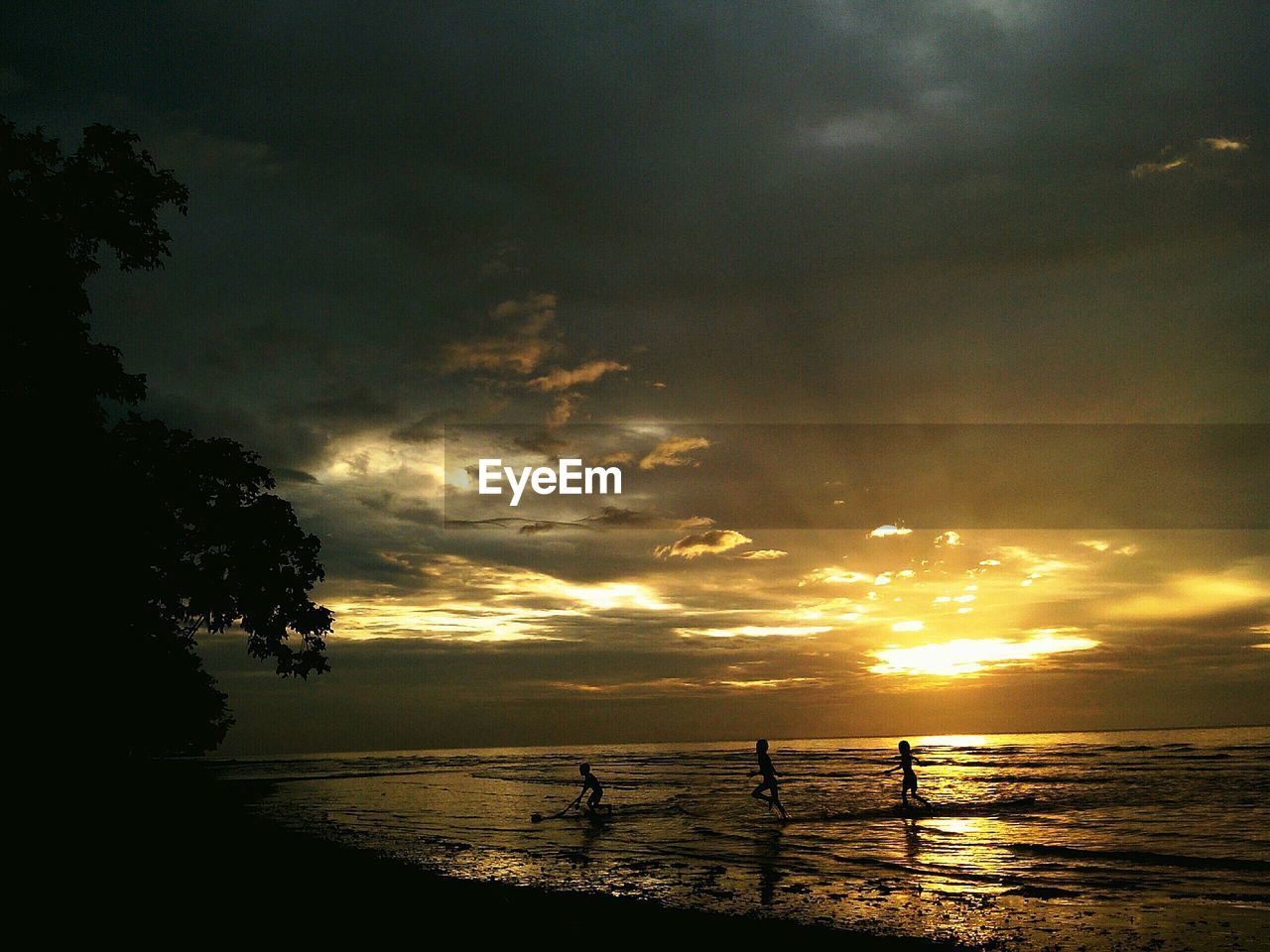 Children enjoying on beach