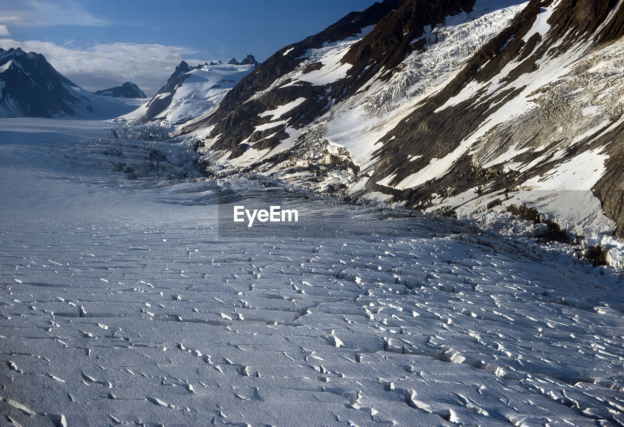 High origins of the muir glacier in glacier bay national park in alaska