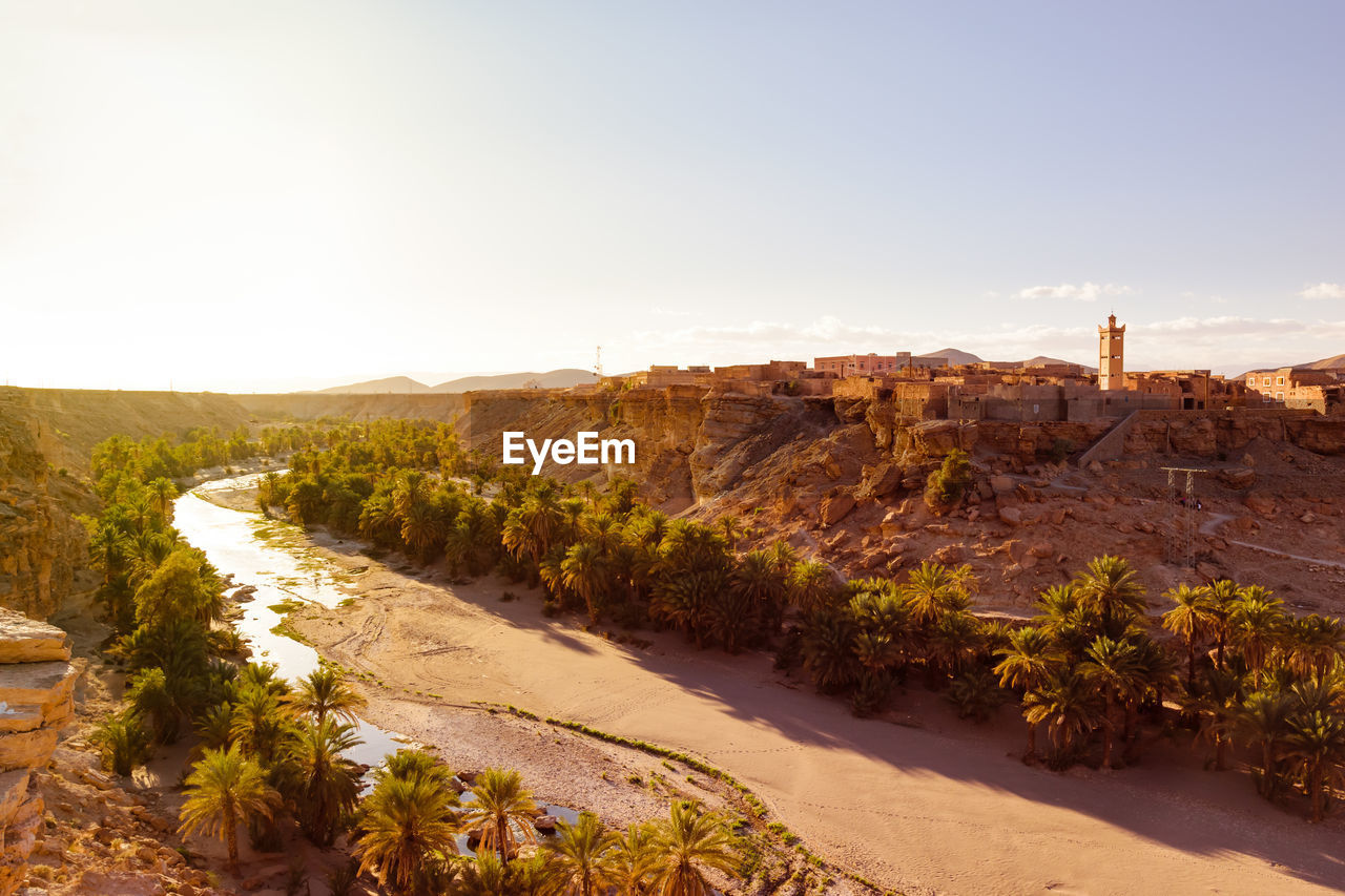 Scenic view of desert against sky