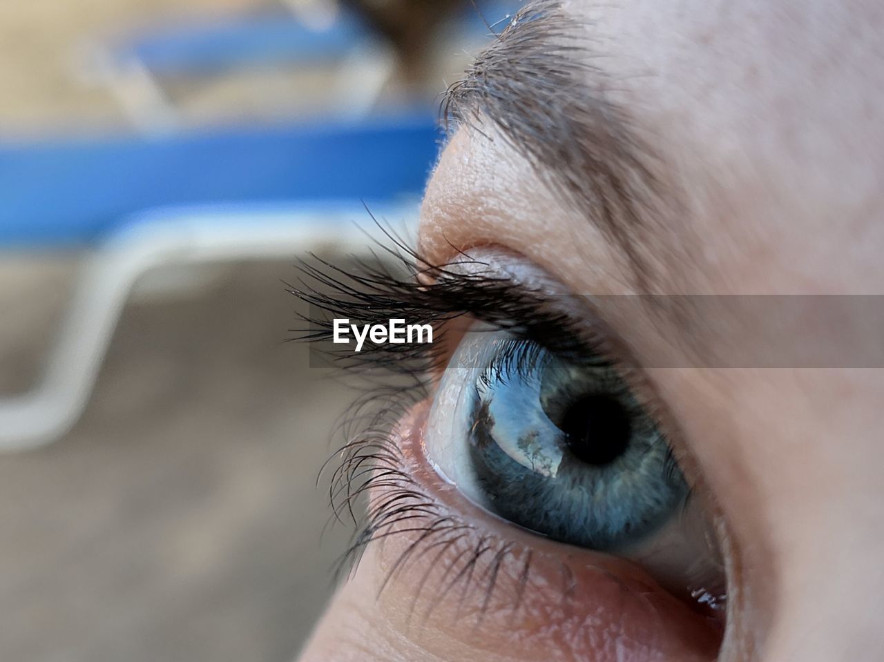 Close-up portrait of woman eye