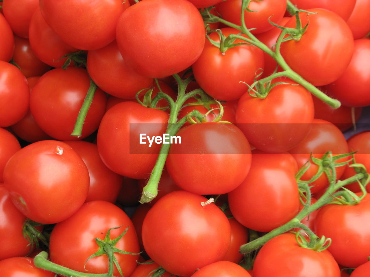 Full frame shot of tomatoes for sale at market stall