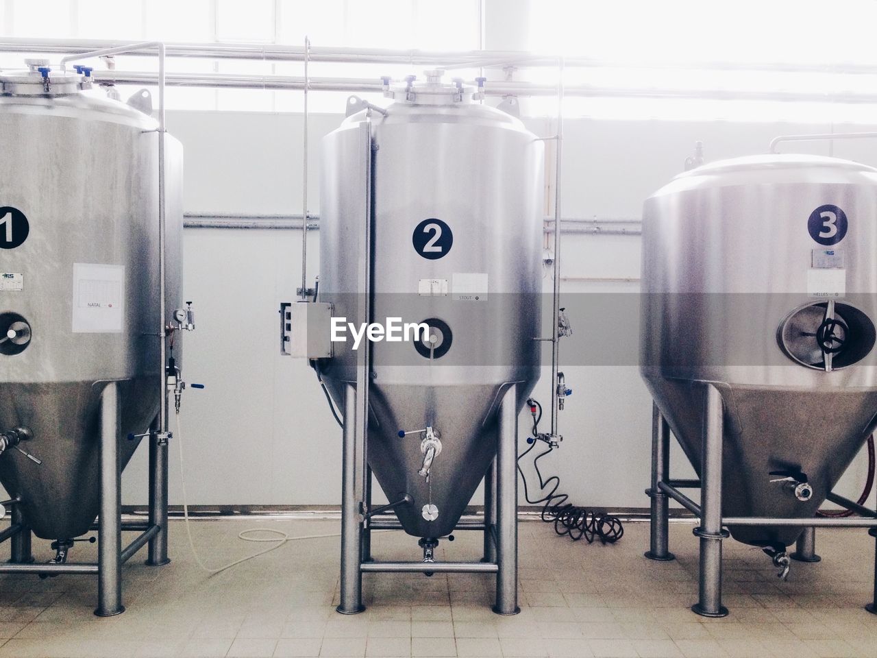 Fermentation tanks in brewery
