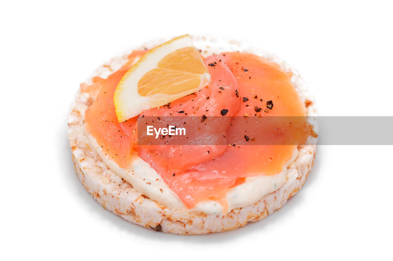 food and drink, food, white background, freshness, cut out, healthy eating, salmon, dish, wellbeing, meal, studio shot, fish, produce, indoors, no people, fruit, cuisine, white, close-up, egg, breakfast, seafood, plate, serving size, slice