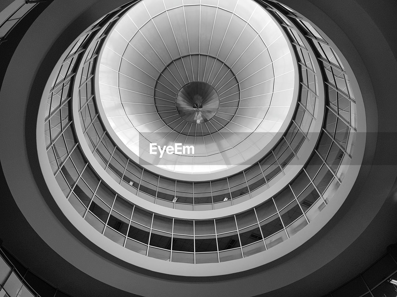 LOW ANGLE VIEW OF SPIRAL CEILING