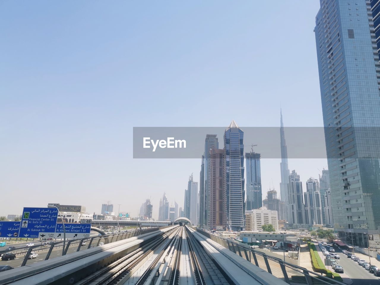 Panoramic view of modern city of dubai 