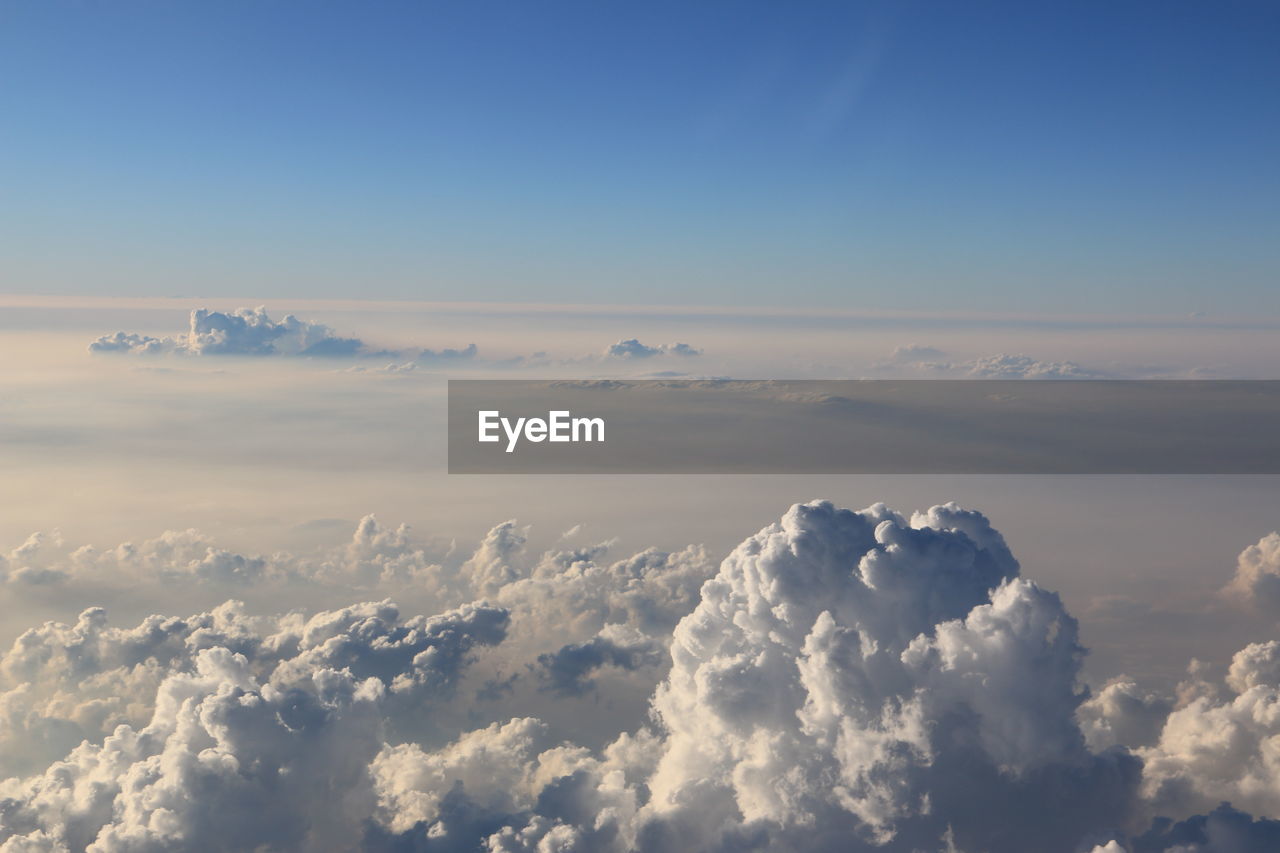 Scenic view of cloudscape against sky during sunset