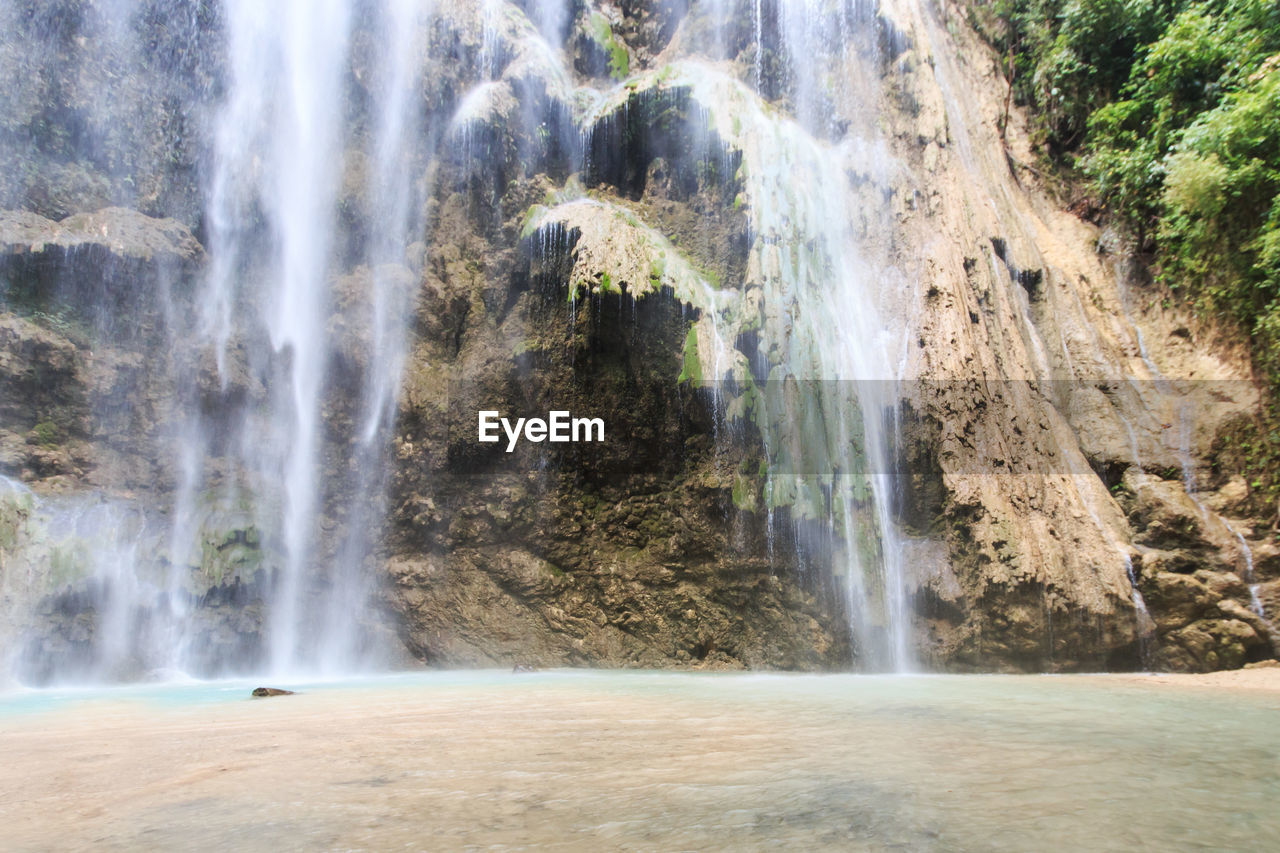 Scenic view of waterfall