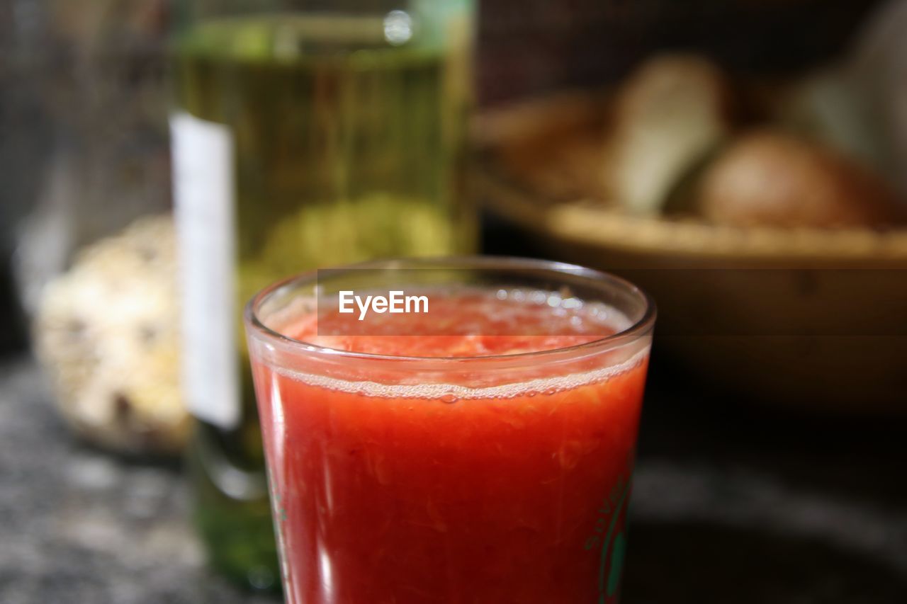 Close-up of drink on table