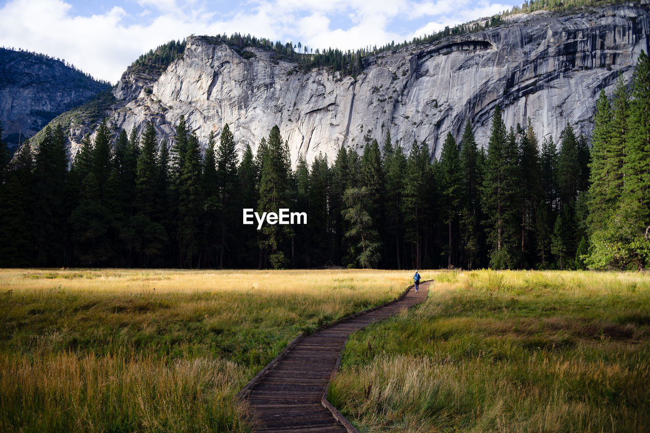 Scenic view of land against sky