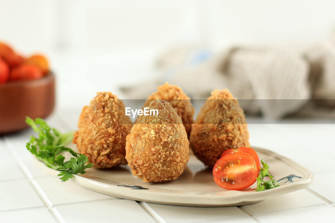 close-up of food on table