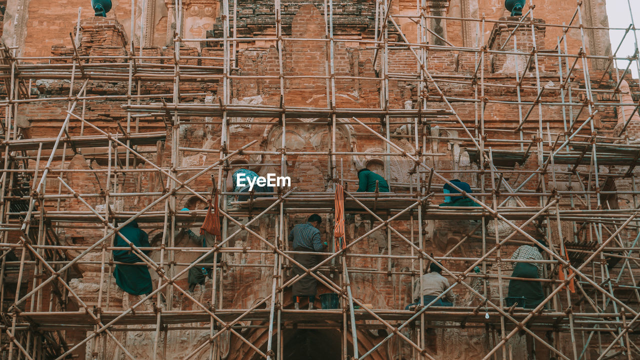 LOW ANGLE VIEW OF OLD CONSTRUCTION SITE