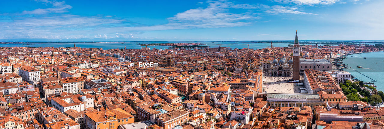 Aerial view of venice near saint mark's square