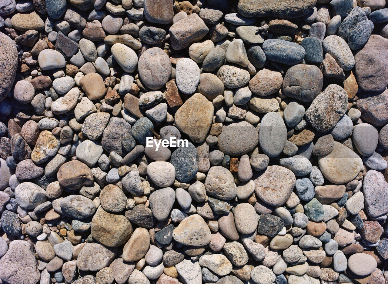 Full frame shot of pebbles