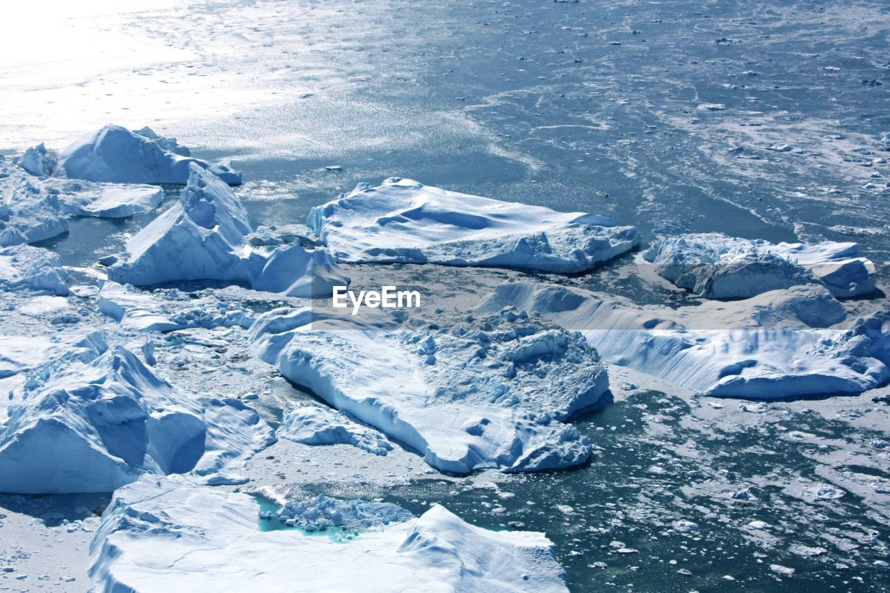 Full frame shot of frozen sea