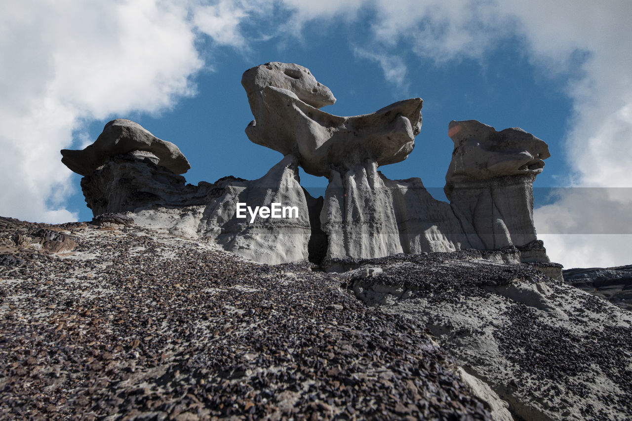 Wild rock formations in the desert wilderness of new mexico