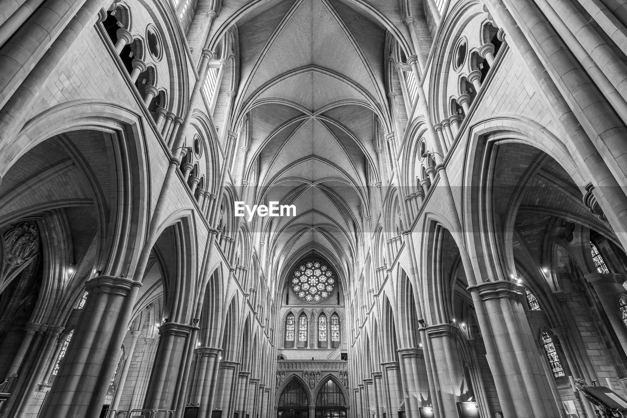 View of the inside of truro cathedral in cornwall.
