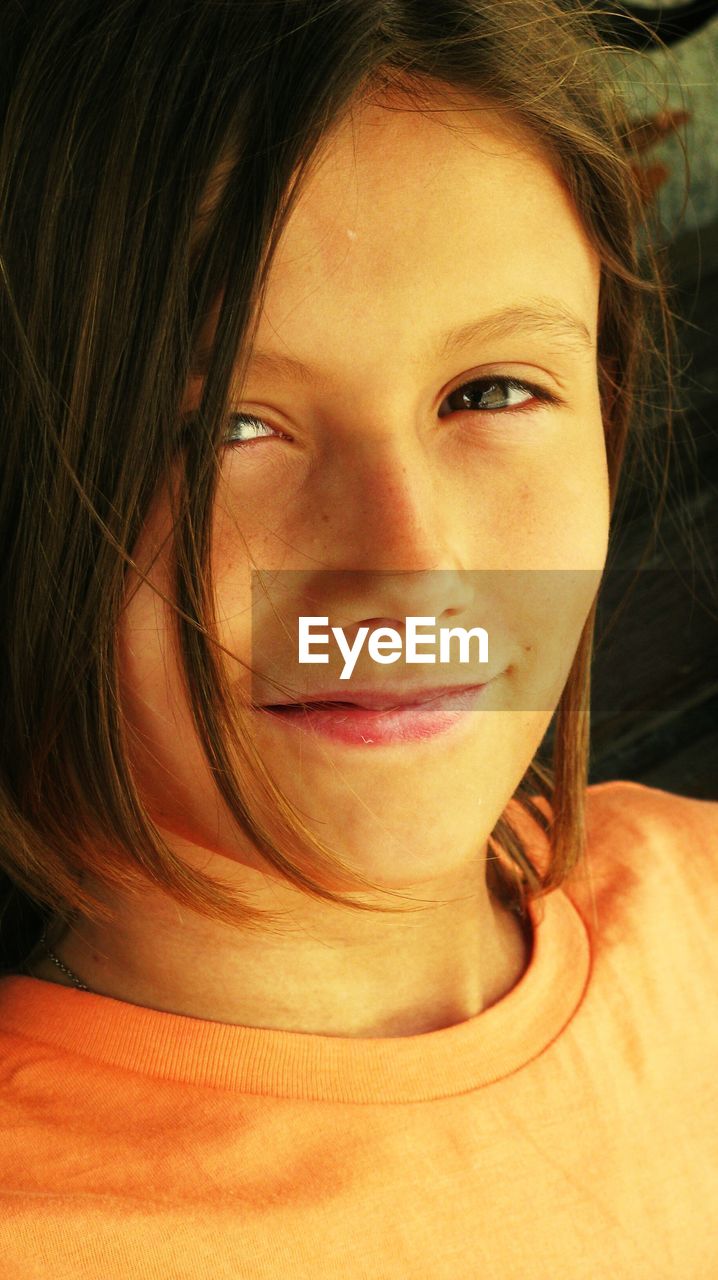 Close-up portrait of girl outdoors