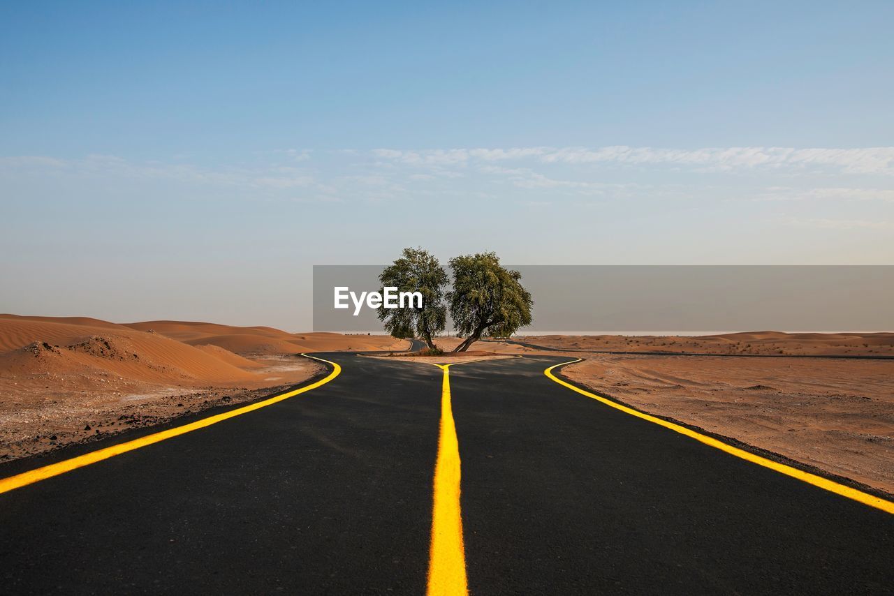 Road amidst landscape against sky