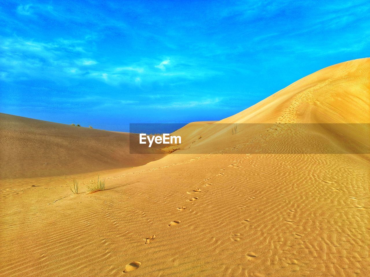 Sand dunes and magical sky