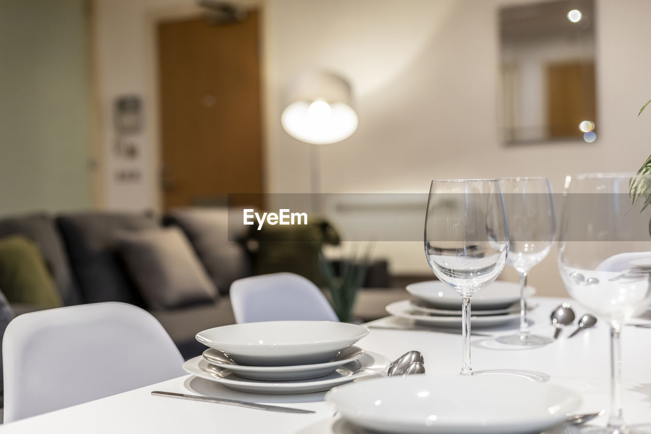 View of table in living room 