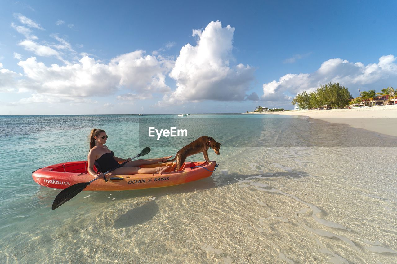 PANORAMIC VIEW OF PEOPLE ON BEACH