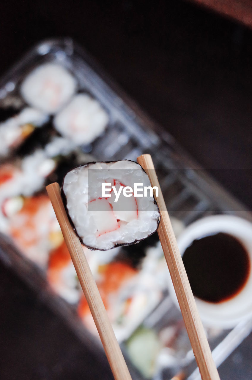 Close-up of sushi 