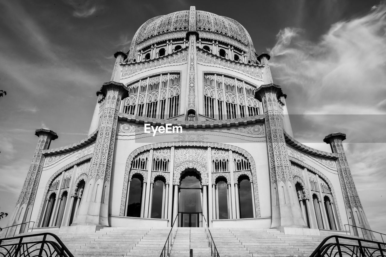 Low angle view of historical building against sky