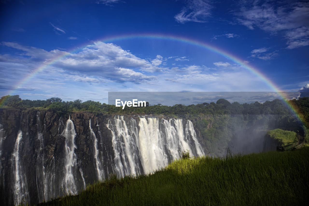 scenic view of waterfall