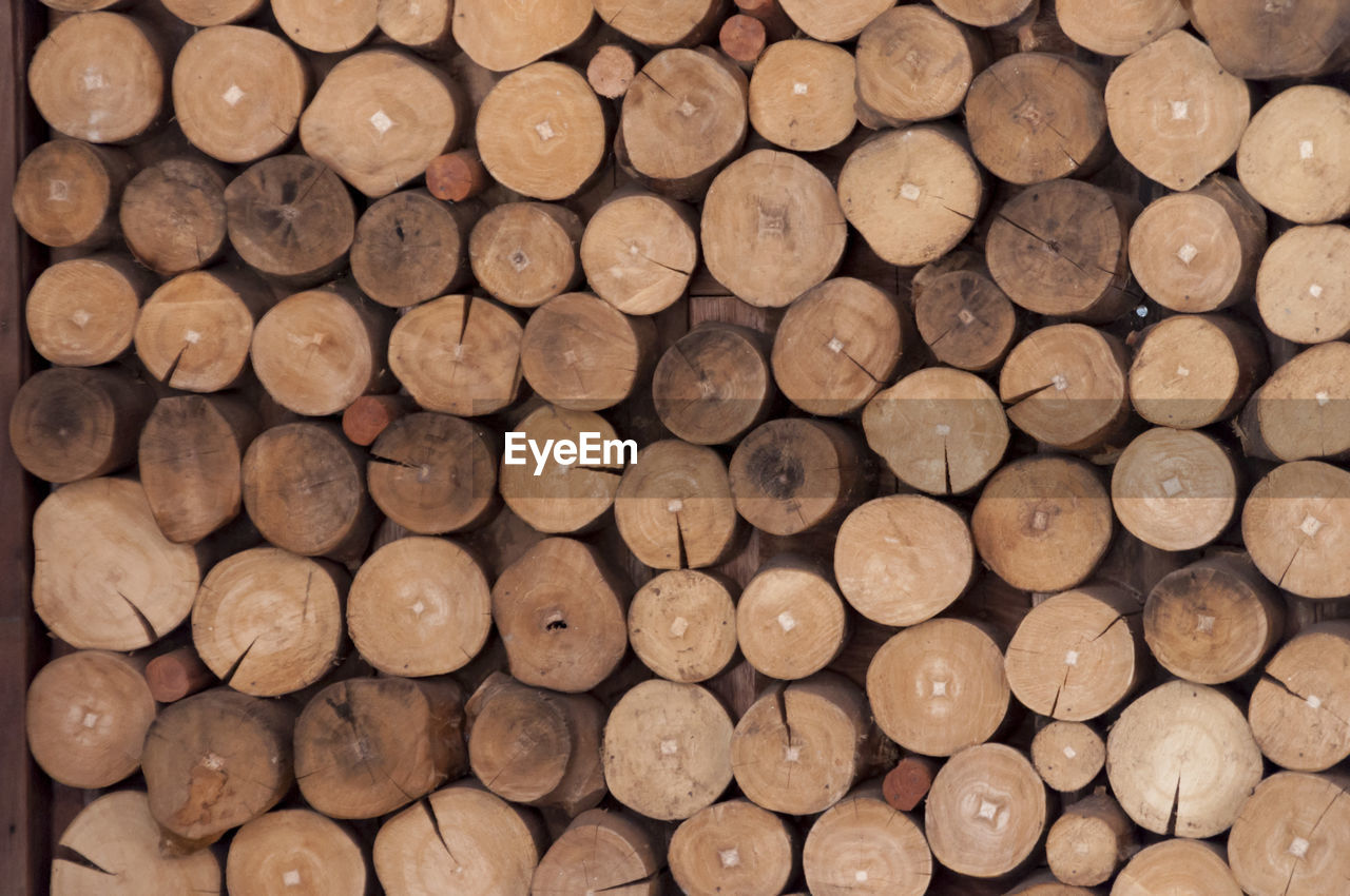 Full frame shot of firewood