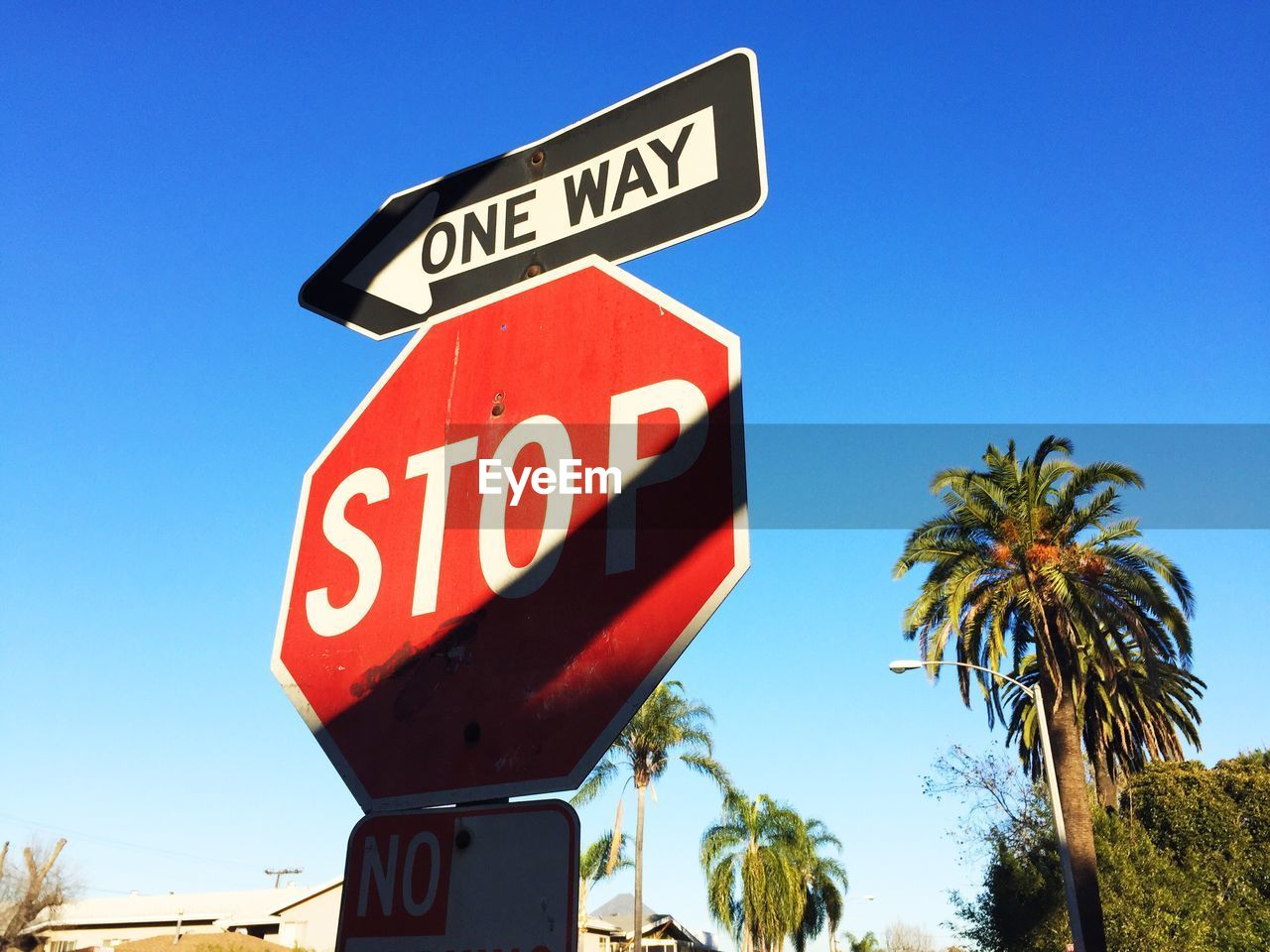 Low angle view of signboard