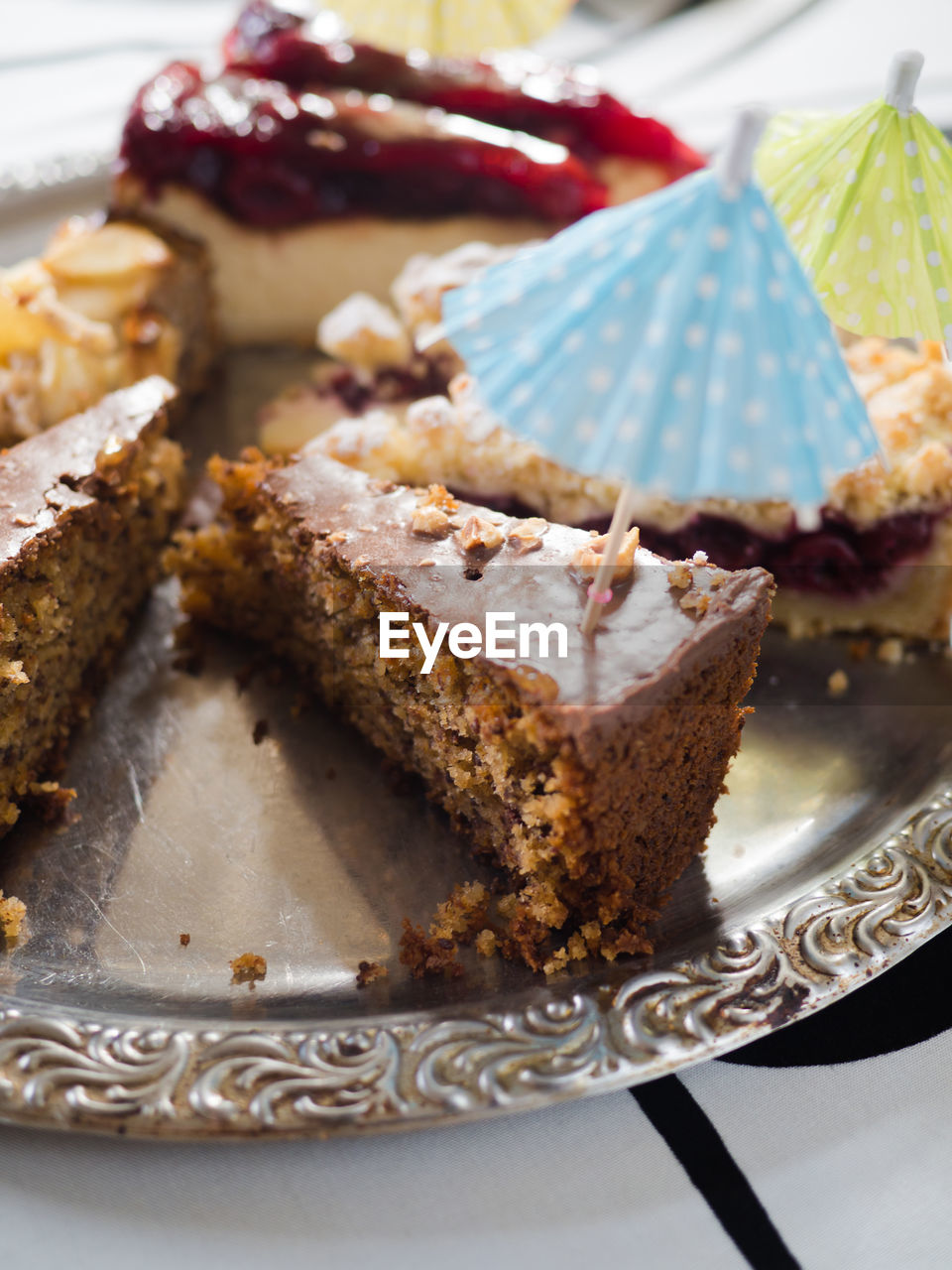 Close-up of dessert in plate on table