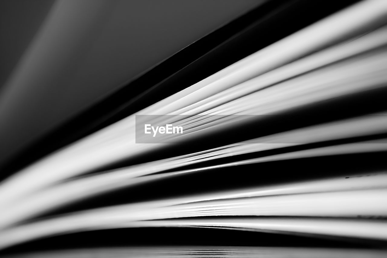 View of edges of pages in book