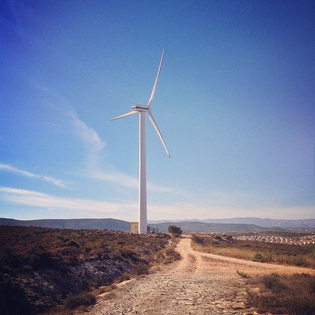 WIND TURBINES ON LANDSCAPE