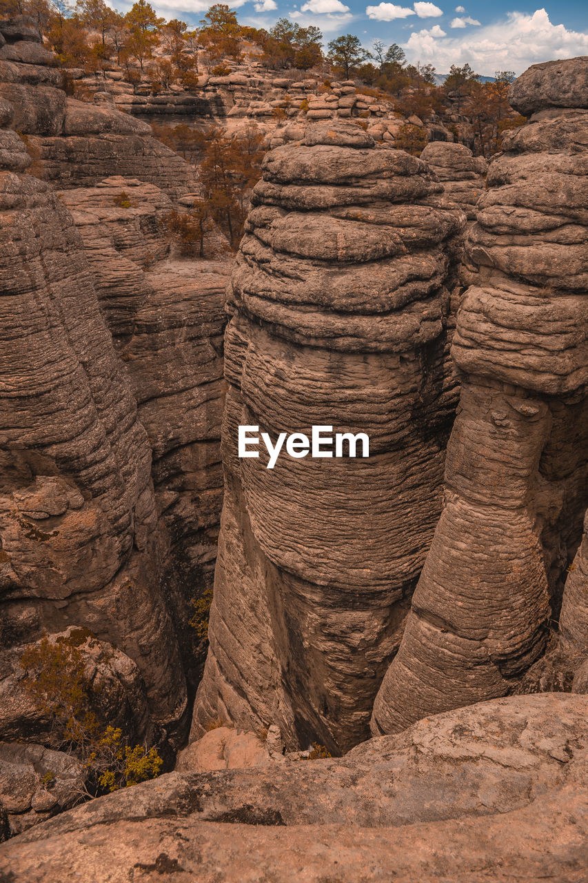 Rock formations in a desert